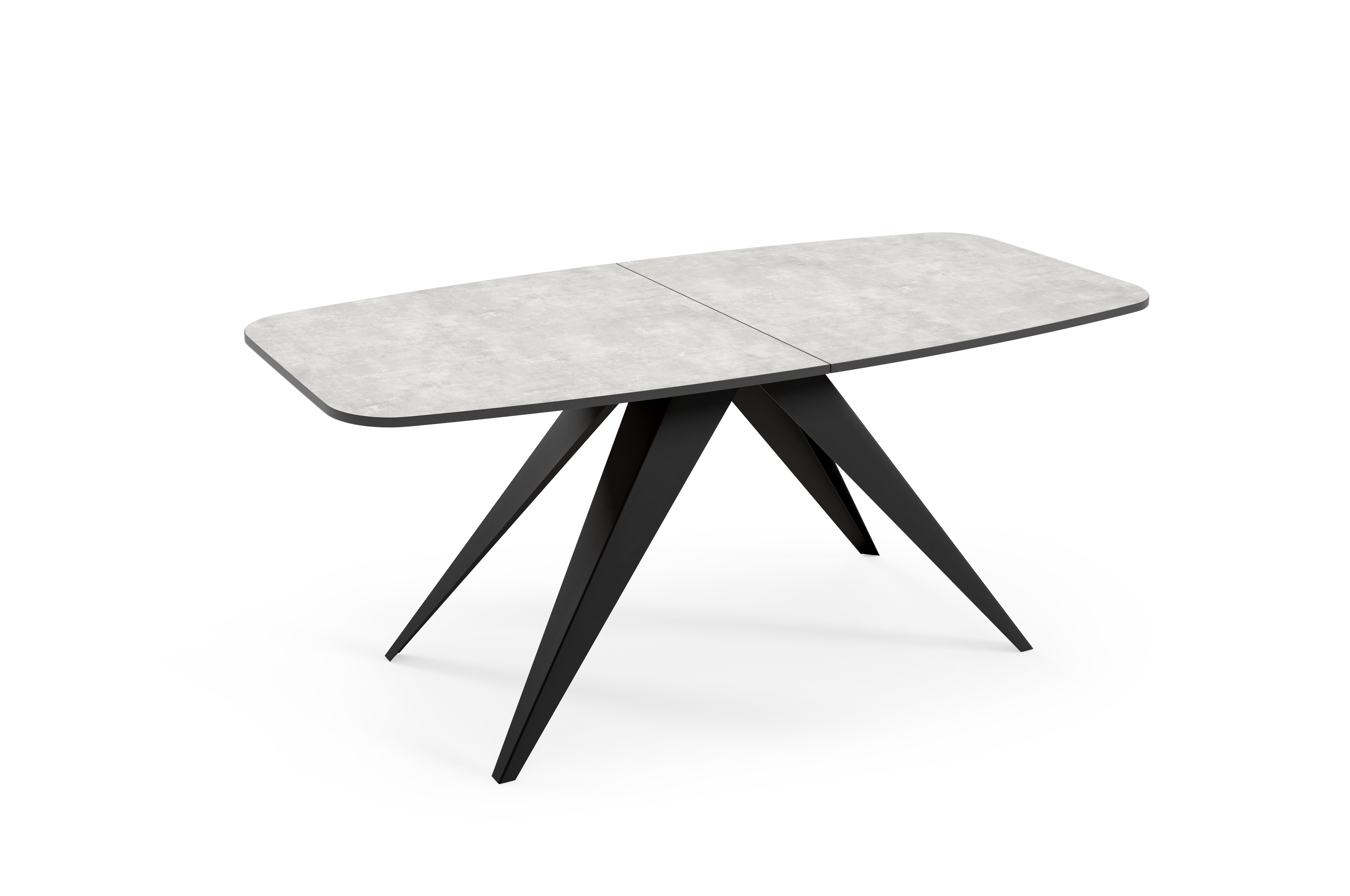 Stół Aurora 160 cm Belatto Szary Beton widok z boku